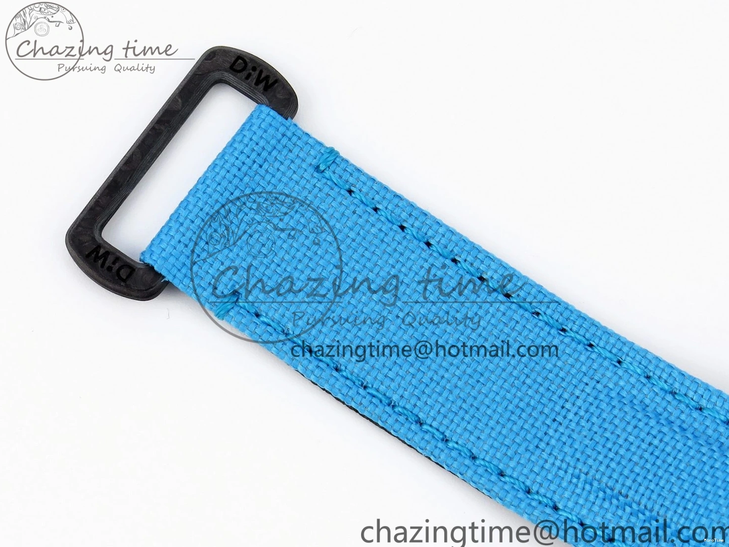 MiroTime 0319 Casual Daytona DIW Carbon Case and Bezel DIWF Edition White Blue Dial on Blue Nylon Strap A 1886